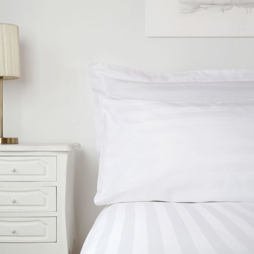 DUVET COVER — Striped Sateen 80s×80s T/C