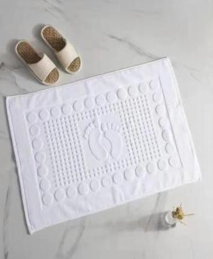 Tapis de bain hôtel ultra-dense 1000 g/m² OEKO-TEX blanc Maroc